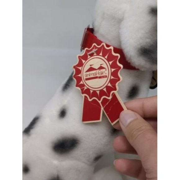 Pete The Coachmen Dalmation Mascot Plush Animal Fair Tags red collar NEW Vintage - Picture 3 of 9